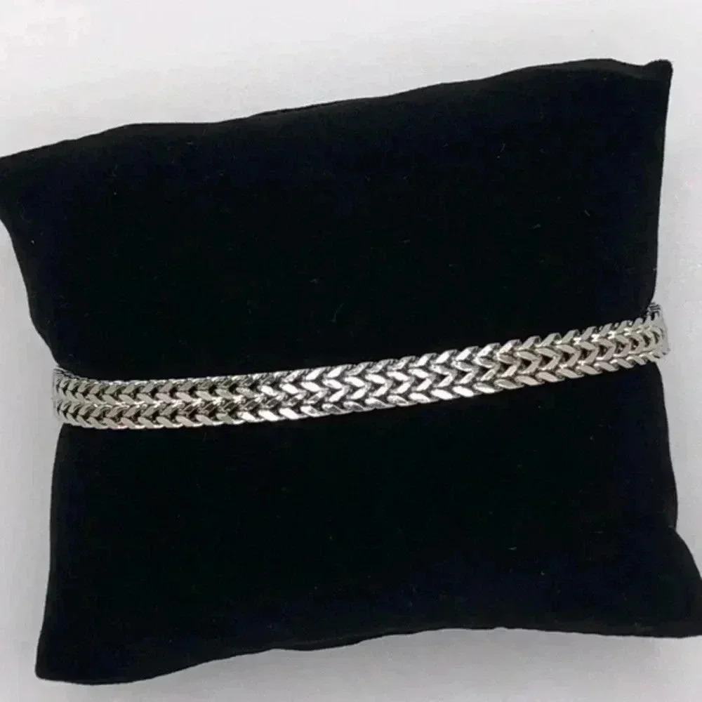 Men’s 6mm Double Franco Stainless Steel Chain Bracelet Buckle Closure NWT